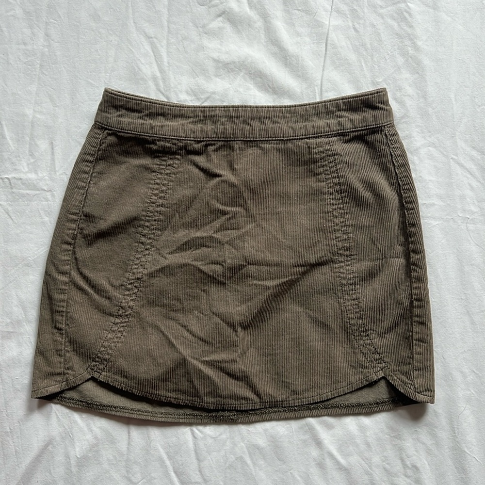 Green Corduroy PacSun Skirt